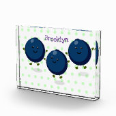 Mooie bosbessen paarse illustratie van de cartoon fotoblokken (Rechts)