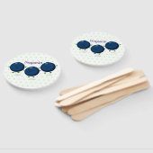 Mooie bosbessen paarse illustratie van de cartoon handwaaier (Niet-gemonteerd)