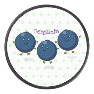 Mooie bosbessen paarse illustratie van de cartoon hockey puck
