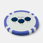 Mooie bosbessen paarse illustratie van de cartoon poker chips (Enkel)