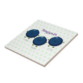 Mooie bosbessen paarse illustratie van de cartoon tegeltje (Zijkant)