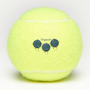 Mooie bosbessen paarse illustratie van de cartoon tennisballen