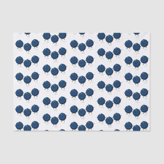 Mooie bosbessen paarse illustratie van de cartoon tissuepapier (Voorkant)