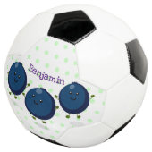 Mooie bosbessen paarse illustratie van de cartoon voetbal (Drie kwart)