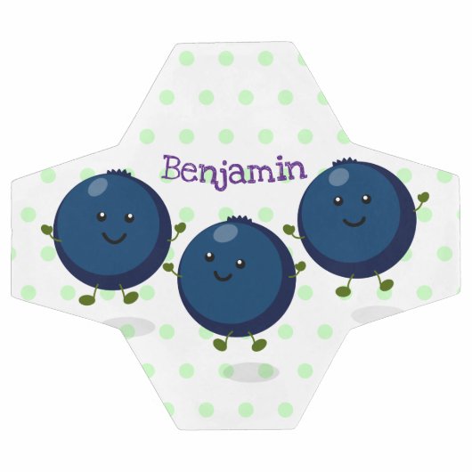 Mooie bosbessen paarse illustratie van de cartoon voetbal (Enkel)