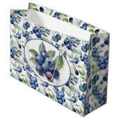 Mooie bosbessen waterverf grote cadeautas (Voorkant Gekanteld)