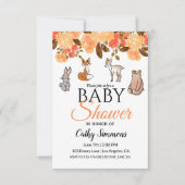 Mooie bosdieren baby dieren  | Baby Shower Kaart (Voorkant)