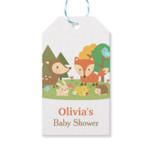 Mooie bosdieren baby shower feest labels