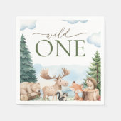 Mooie Bosdieren Wild One Feest Servetten (Voorkant)