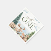 Mooie Bosdieren Wild One Feest Servetten (Hoek)