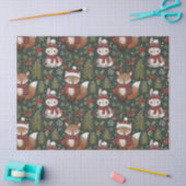 Mooie bosdieren Winterpatroon Tissuepapier (Craft)