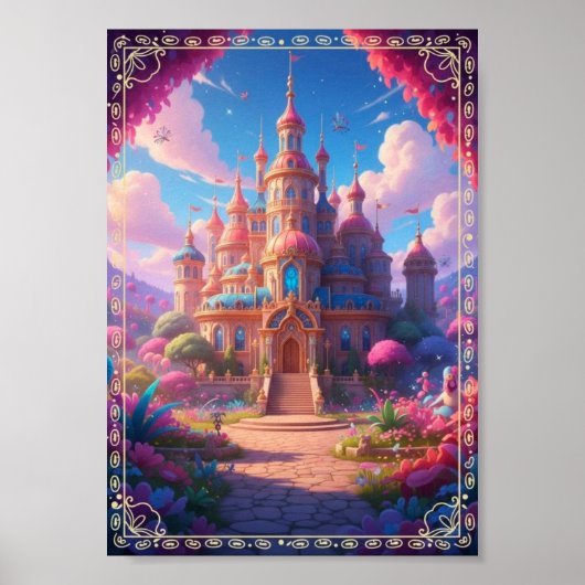 Mooie Bosherten Magische Fantasy Poster (Voorkant)