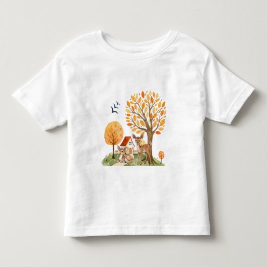 Mooie Bosherten Platteland Thuis Kinder Shirts (Voorkant)