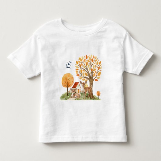 Mooie Bosherten Plattelandshuis Kinder Shirts (Voorkant)