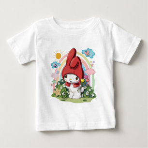 Mooie Boskonijn & Bloemen Baby T-Shirt