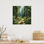 Mooie boslandschap poster (Keuken)
