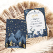 Mooie bosnacht Dieren Avontuur Baby Shower Kaart