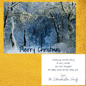 Mooie Bossen Vrolijk Kerstfeest Winter Schilderach Feestdagen Kaart