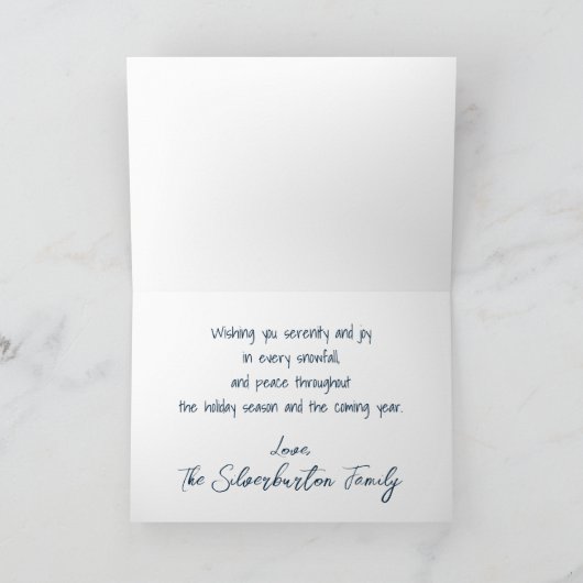 Mooie Bossen Vrolijk Kerstfeest Winter Schilderach Feestdagen Kaart (Binnen)