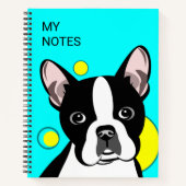 Mooie Boston Terrier Kids Notitieboek (Voorkant)