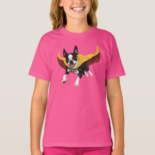 Mooie Boston Terrier Superhelden T-Shirt voor Kind