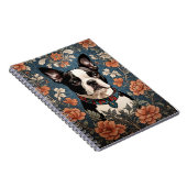 Mooie Boston Terrier William Morris Geïnspireerd Notitieboek (Rechterzijde)