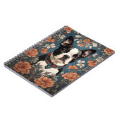 Mooie Boston Terrier William Morris Geïnspireerd Notitieboek (Linkerzijde)