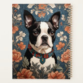 Mooie Boston Terrier William Morris Geïnspireerd Planner (Achterkant)