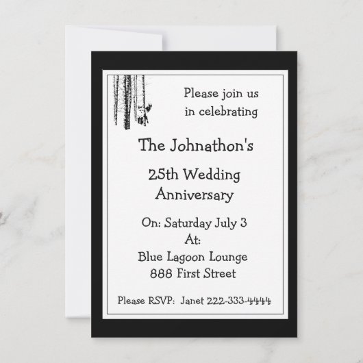 Mooie Bosvos Dieren Kunst Huwelijksjubileum Kaart (Achterkant)