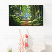 Mooie bosweg in de zomer spandoek (Insitu)