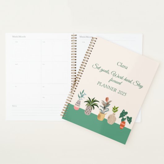 Mooie Botanicals Gepersonaliseerde Planner 2025 (Display)