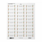 Mooie Botanische Aquarel Chic Bloem Etiket (Full Sheet)
