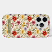 Mooie Botanische Aquarel Wilde Bloem Naam Case-Mate iPhone Case (Achterkant (horizontaal))