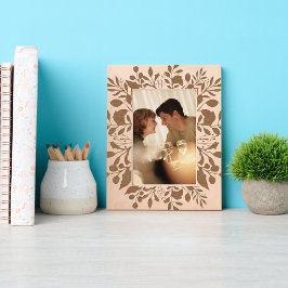 Mooie Botanische Bloemen Paar Jubileum Gegraveerde Lijstjes