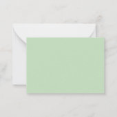 Mooie Botanische Bloementuin Mint Reply Kaart Notitiekaartje (Achterkant)