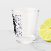 Mooie Botanische Bruiloft Fotoboog met Naam Shot Glas (Rechts)