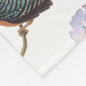 Mooie botanische l Waterverf Vogels en bloemen Fleece Deken (Hoek)