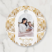 Mooie Botanische Lijsten Arch-kerstfoto Bedankjes Labels (Achterkant)