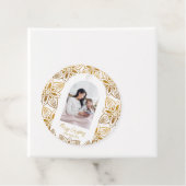 Mooie Botanische Lijsten Arch-kerstfoto Bedankjes Labels (In situ)