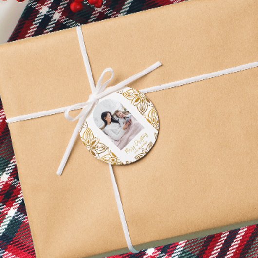 Mooie Botanische Lijsten Arch-kerstfoto Bedankjes Labels