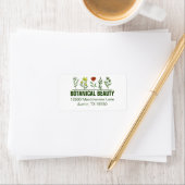 Mooie Botanische Spa Bloemige Retouradres Etiket (Insitu)