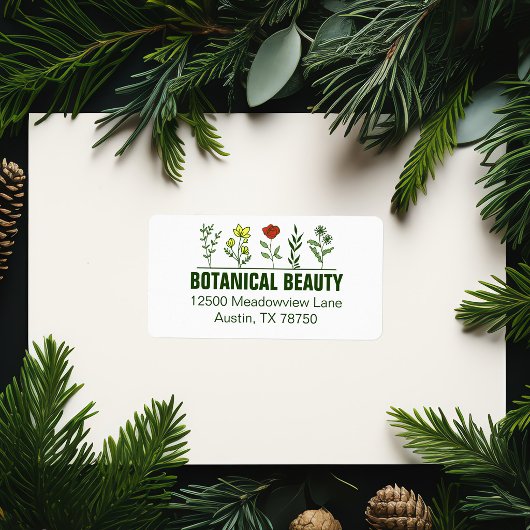 Mooie Botanische Spa Bloemige Retouradres Etiket