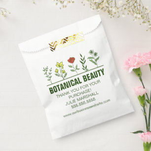 Mooie botanische spa-huidverzorgingsproducten op m bedankzakje