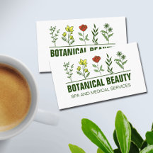Mooie botanische spa-salon groen bloemmotief