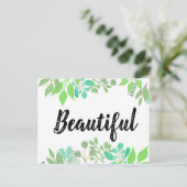 Mooie botanische waterverf kunst print briefkaart (Staand voorkant)