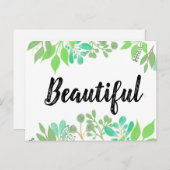 Mooie botanische waterverf kunst print briefkaart (Voorkant / Achterkant)