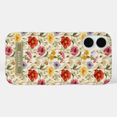 Mooie Botanische Waterverf Wilde Bloem Naam Case-Mate iPhone Case (Achterkant (horizontaal))