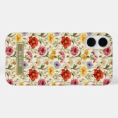 Mooie Botanische Waterverf Wilde Bloem Naam Case-Mate iPhone Case (Achterkant (horizontaal))