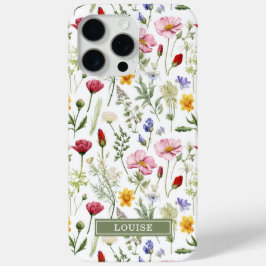 Mooie Botanische Wilde Bloemen Naam iPhone 15 Pro Max Hoesje