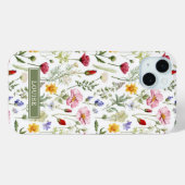 Mooie Botanische Wilde Bloemen Naam Case-Mate iPhone Case (Achterkant (horizontaal))